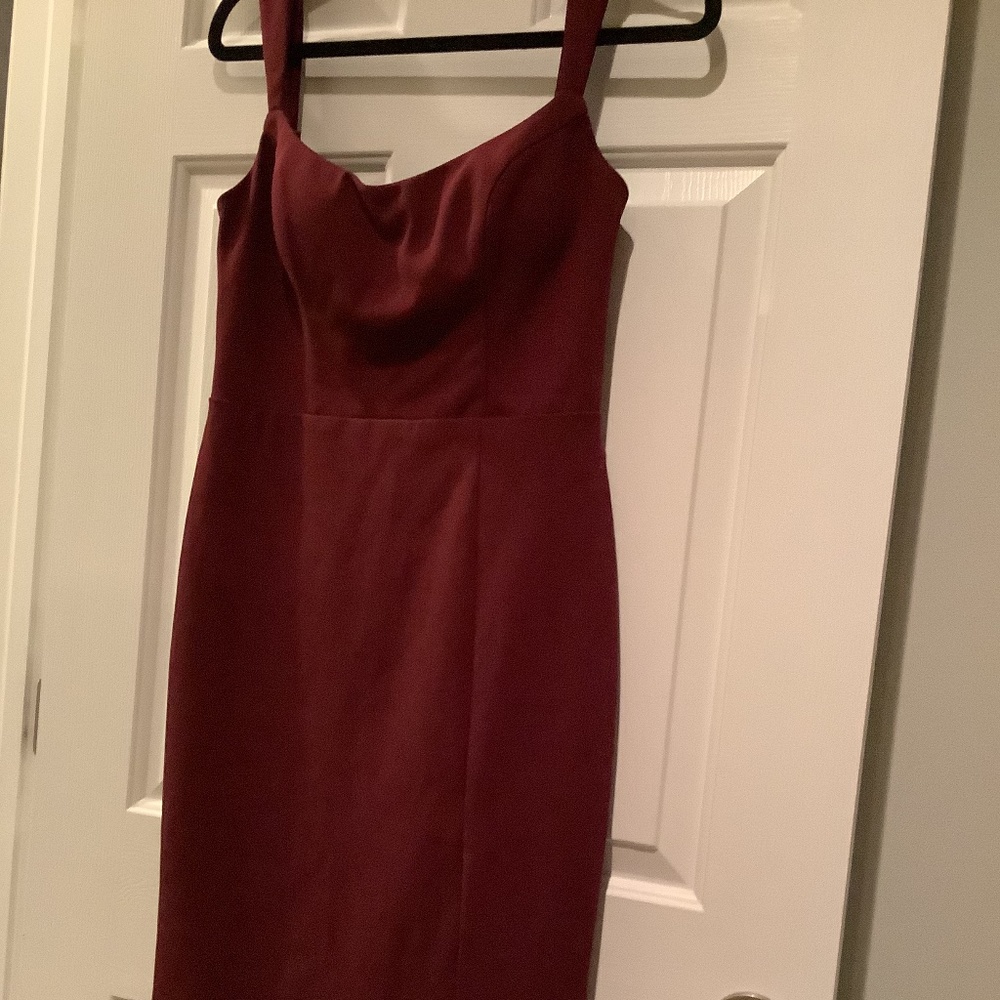 Anthropologie Burgundy Sleeveless Sheath Dress (size 10)